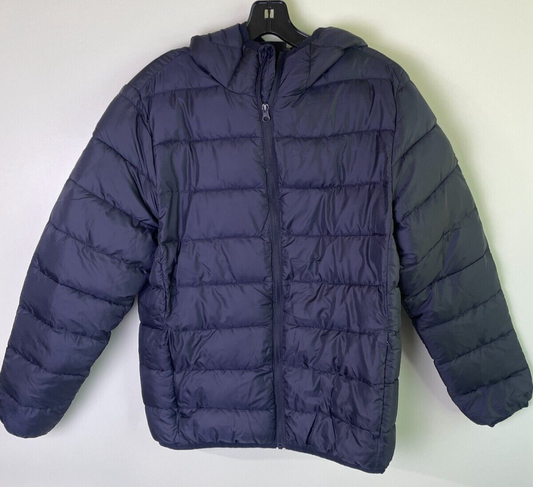 H&M Mens S Lightweight Padded Quilted Puffer Jacket Navy Blue 1183921004