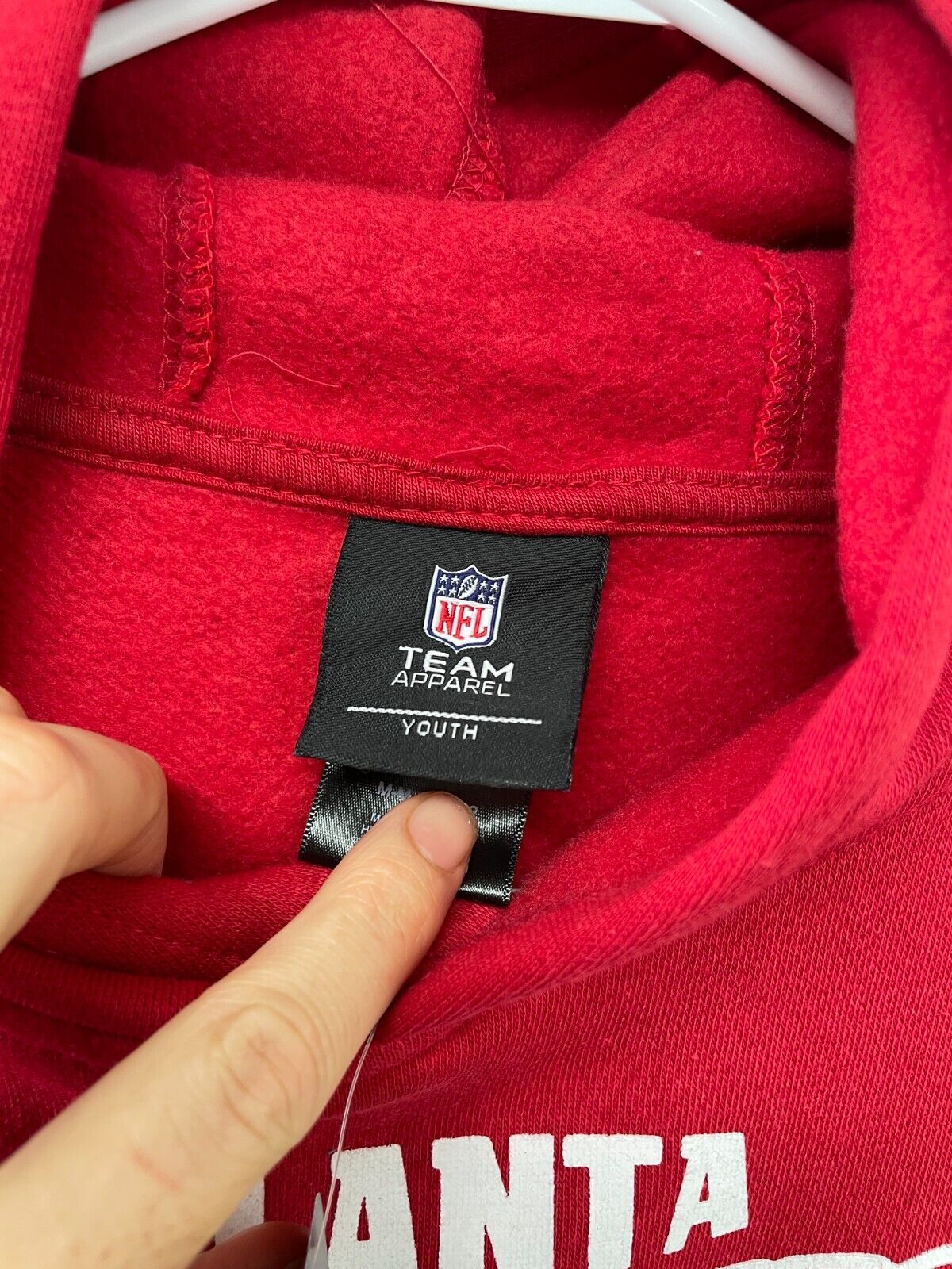 Atlanta Falcons NFL Youth L 14/16 Draft Pick Pullover Hoodie Red Fleece NFL Team