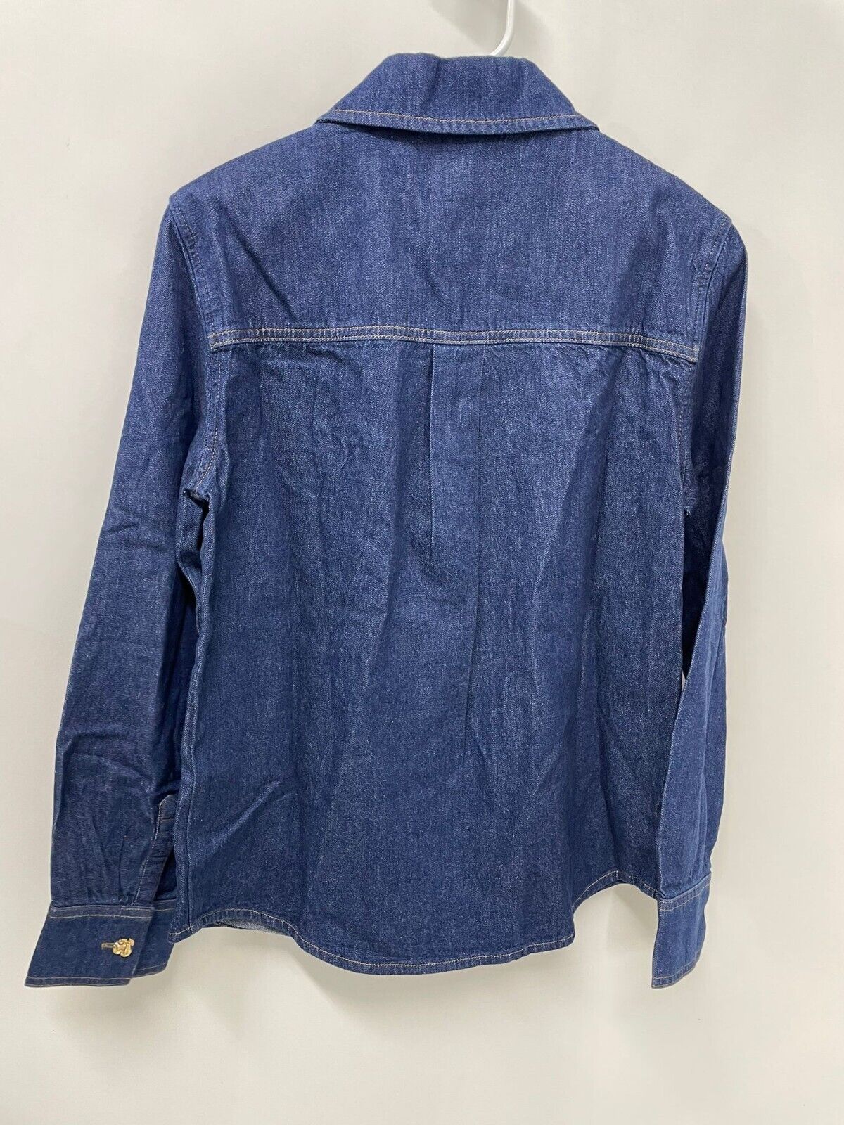 & Other Stories Womens 0 Paris Atelier Dark Wash Denim Jean Blazer Jacket Gold