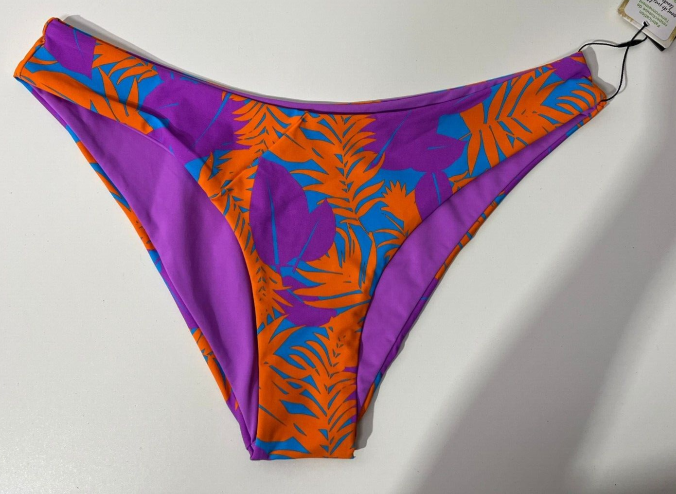 Vetchy Woman M Medium Laguna Bikini Tropical Bottoms Full Cover Swim BBLGNTRPO4