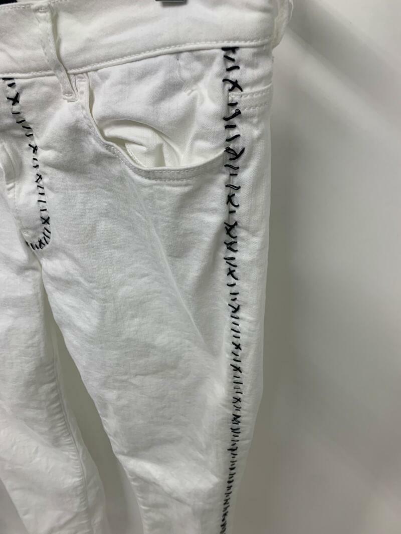 MJB Marc Jacques Burton Mens 33 White Black Crixus Jeans Denim Pants Skinny
