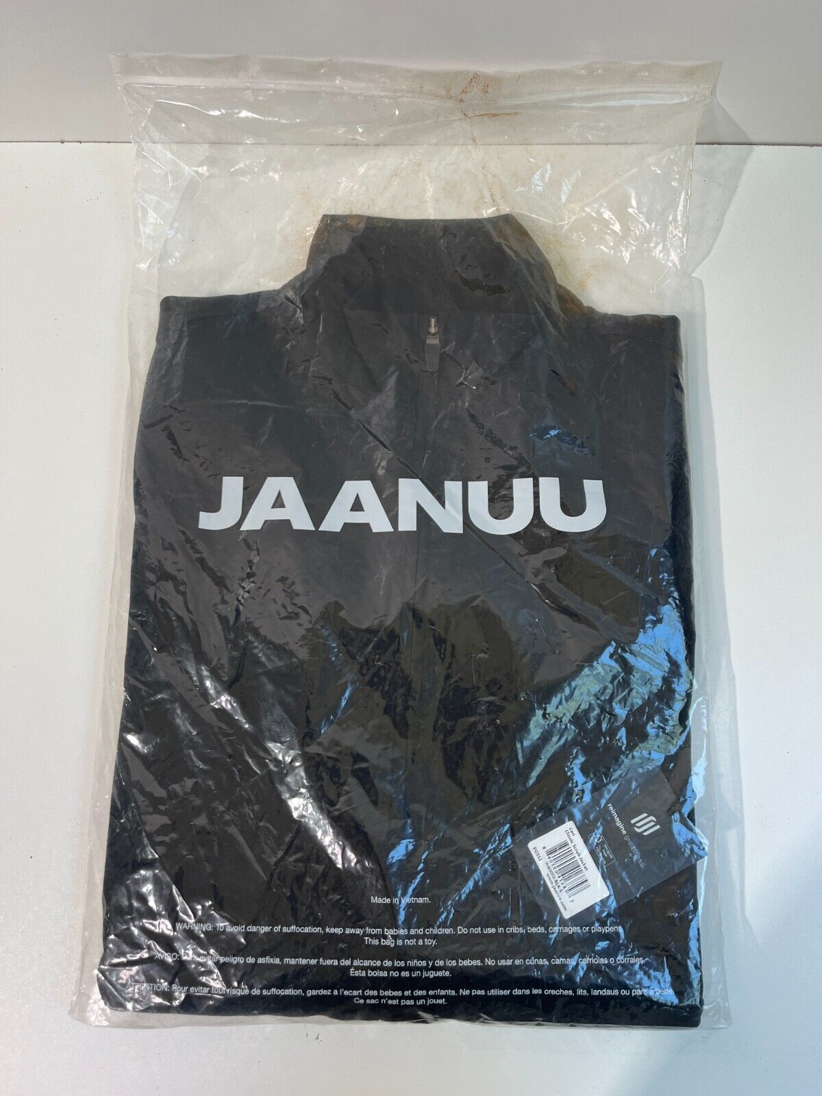 JAANUU Women's S Ceri Essential 6-Pocket Full Zip Scrub Jacket Black W60001