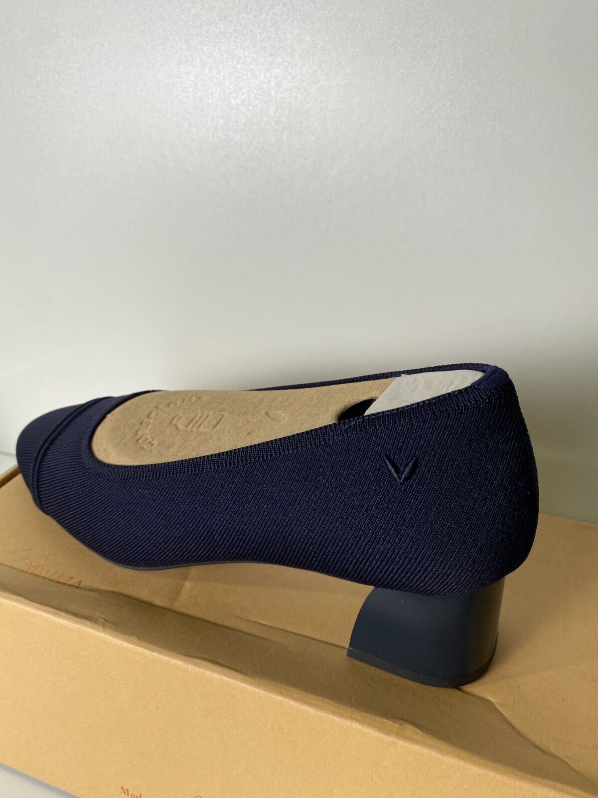 Vivaia Womens 11 EU 43 Julie 2.0 Pro Round-Toe Chunky Block Heel Pump Shoes Navy