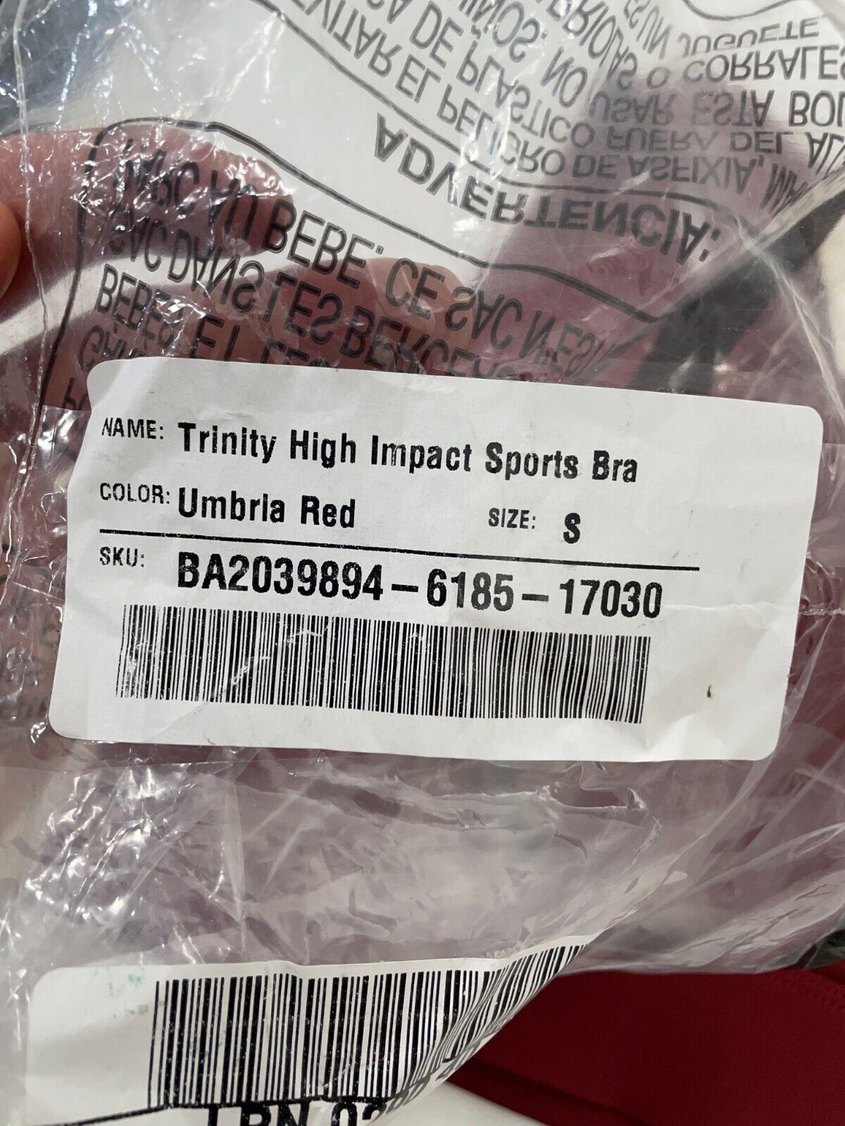 Fabletics Womens S Trinity High Impact Sports Bra Red Racerback BA2039894-6185