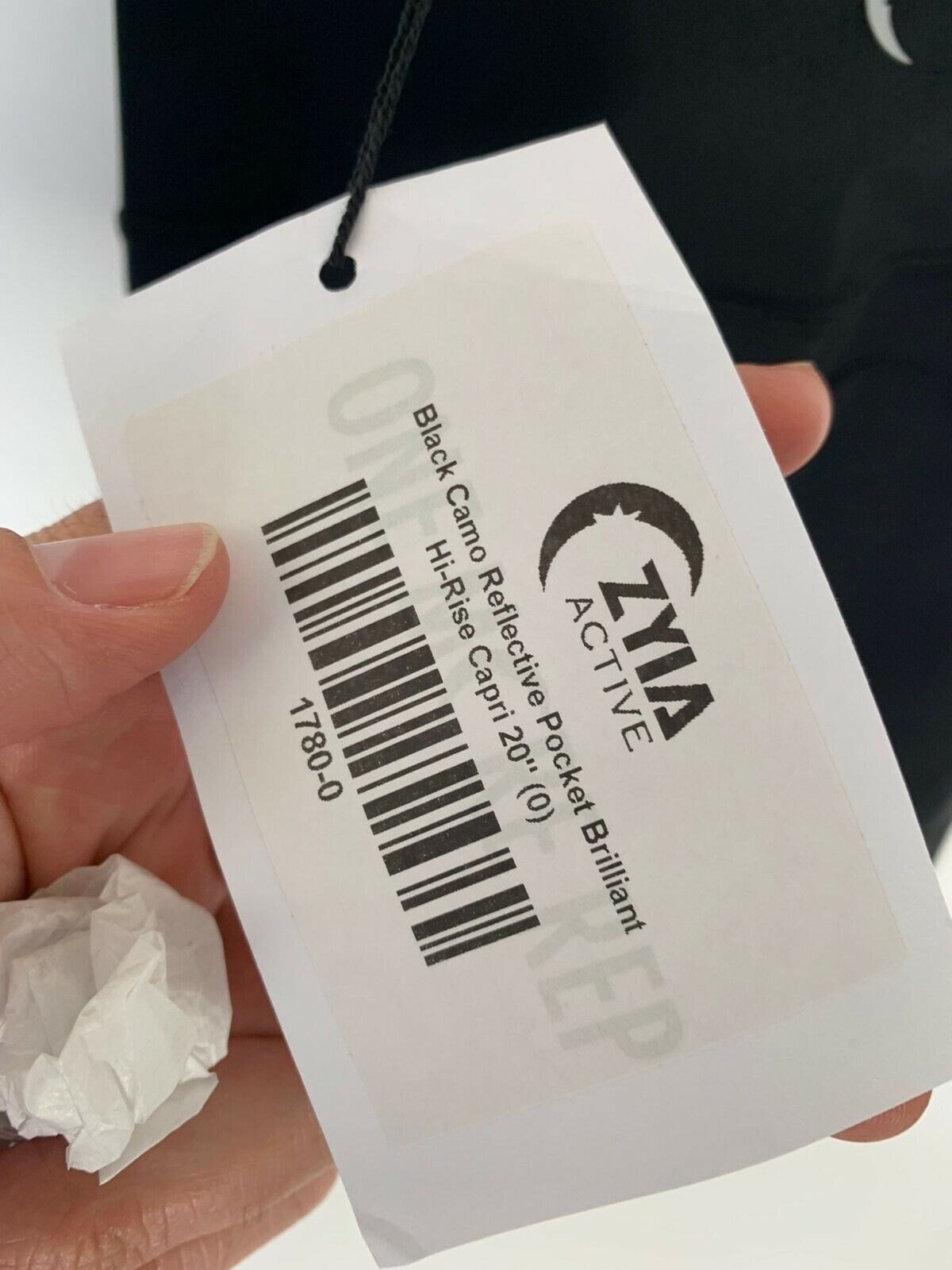 Zyia Active Women 0 Black Camo Reflective Pocket Brilliant Hi-Rise Capri Legging