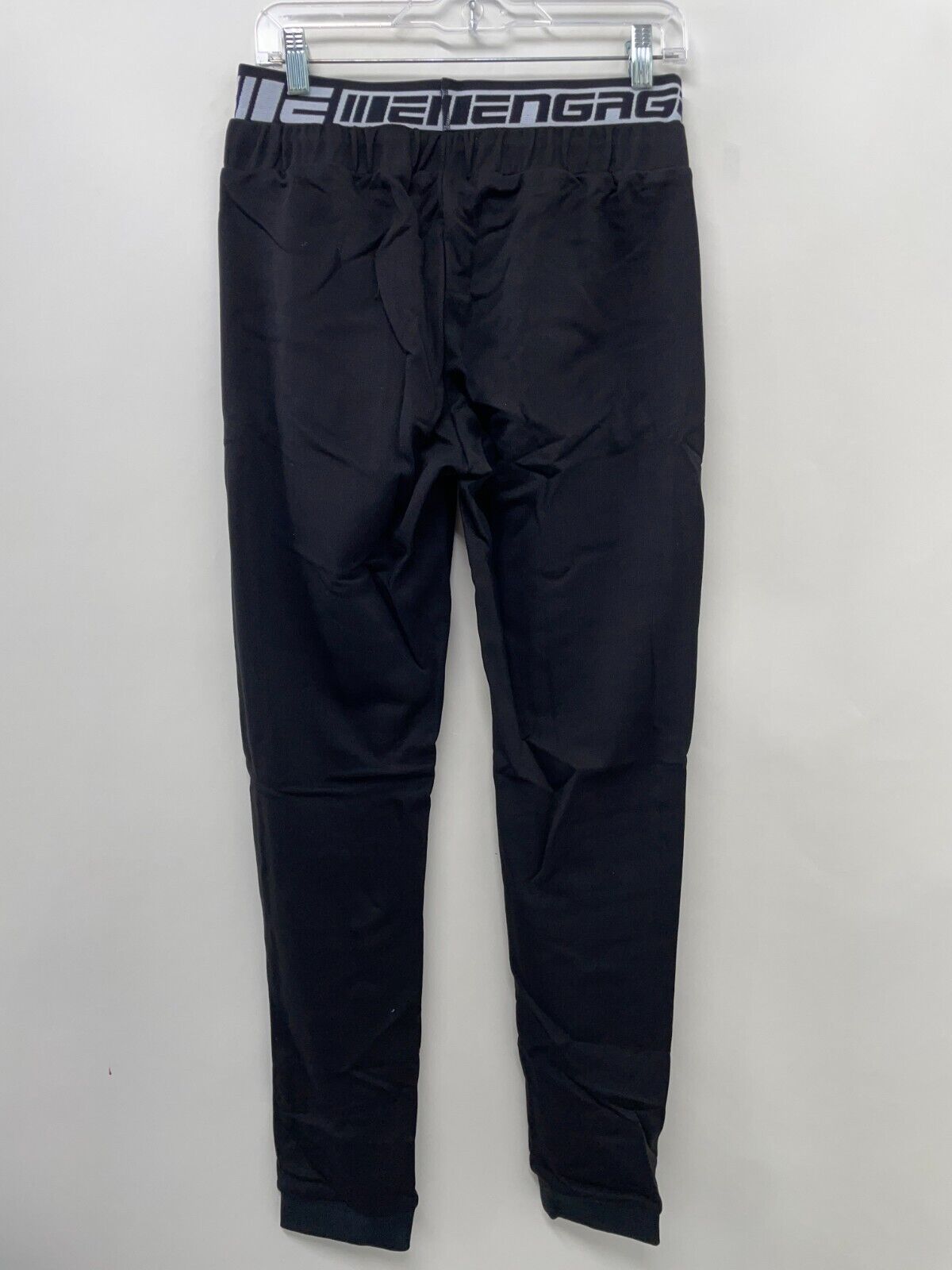 Engage Womens M Jogger Pants Black Spell Out Logo Drawstring Waist Skinny Leg