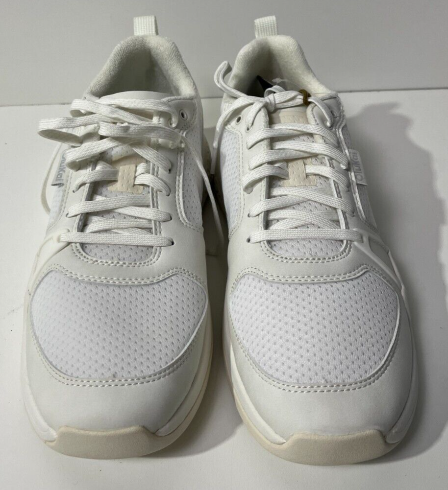 OluKai Men's 9 ‘Anau Court Lace Up Pickleball Tennis Sneaker Bright White 10545