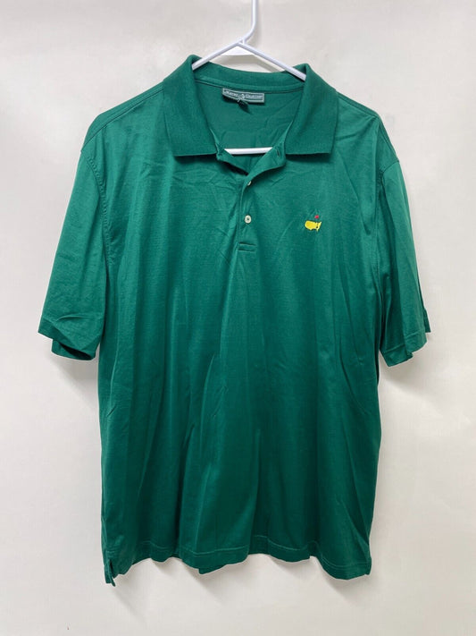 Masters Collection Mens XL Polo Golf Shirt Green Embroidered Logo Short Sleeve