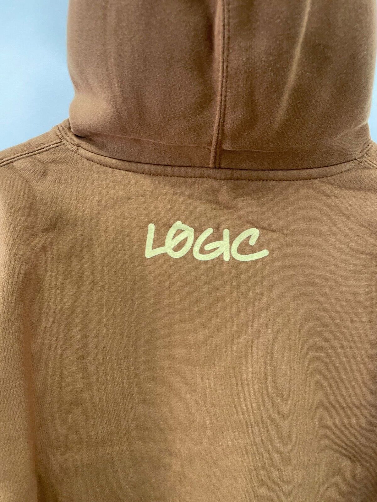 Logic mens Adult S No Pressure Pullover Hoodie Sweatshirt Saddle Brown Rap