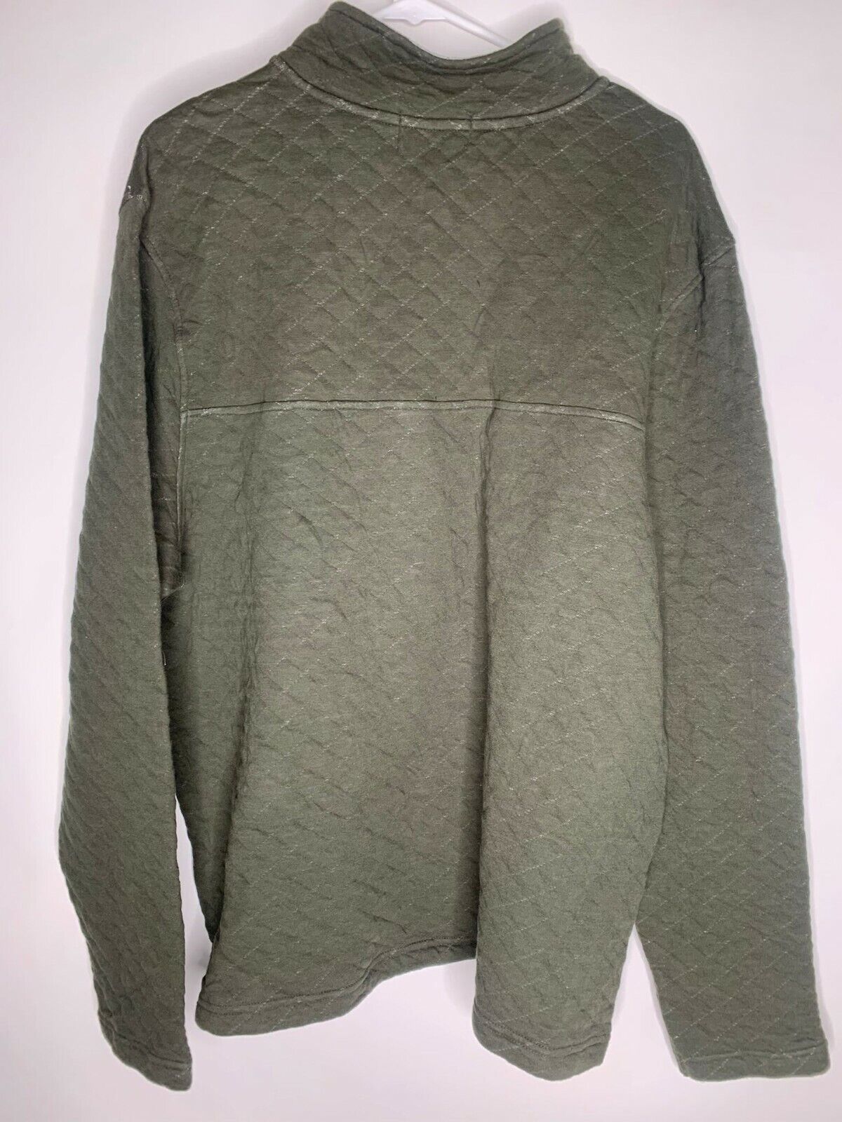 Tailor Vintage Mens Quilted Quarter Zip Pullover Sweater Sweatshirt Knit Jacket