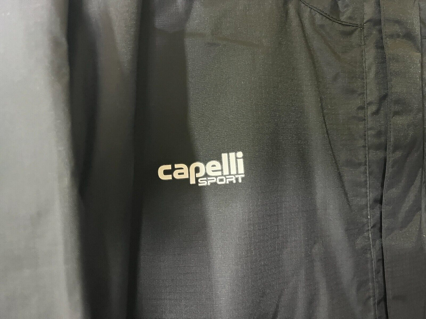 Capelli Sport Bend FC Men's L Neultral Basics Storm Jacket Black Hooded AGA-5229