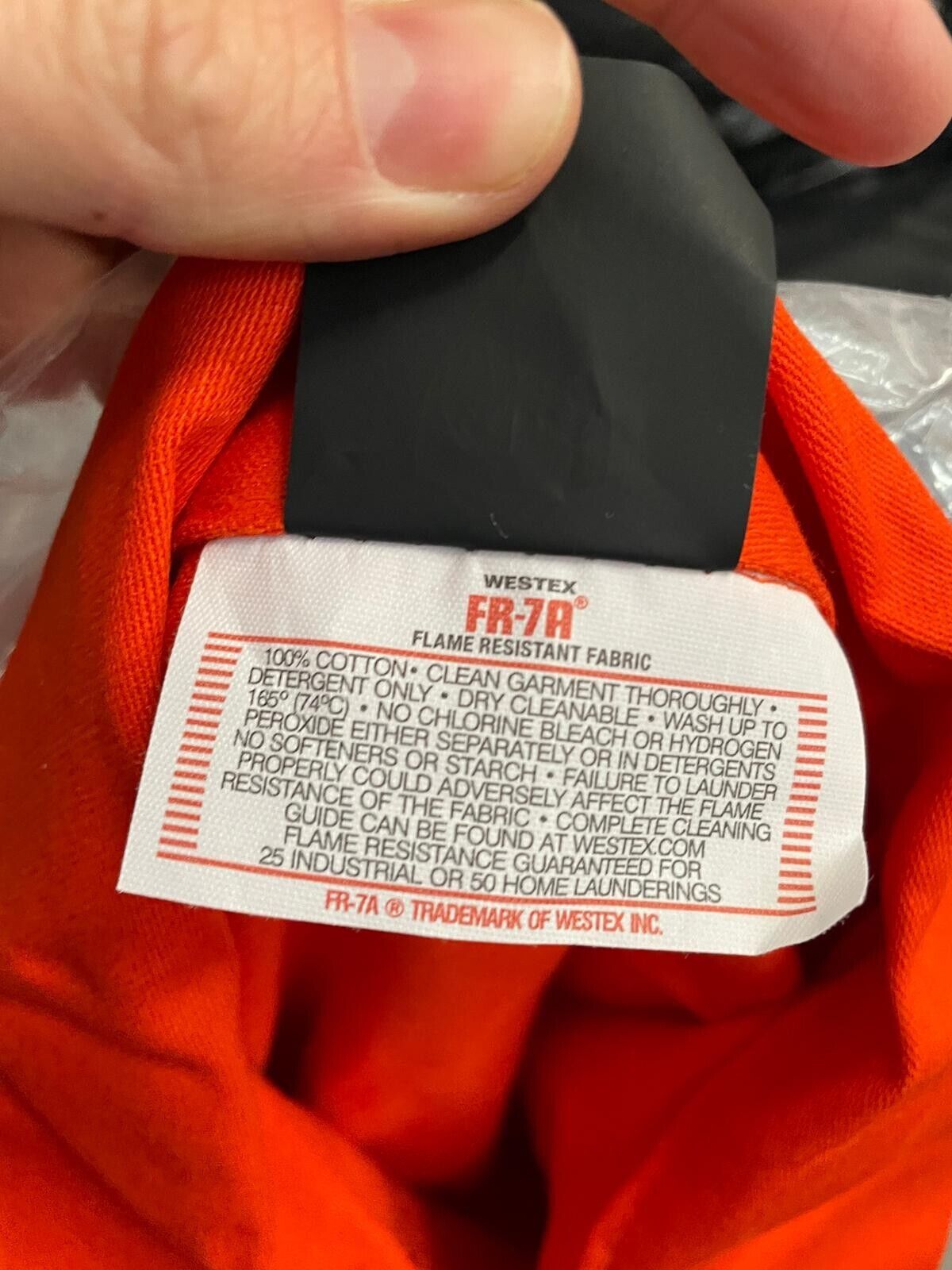 Tillman Mens 3XL Orange 6230DRQ Reflective FR-7A Safety Cotton Welding Jacket