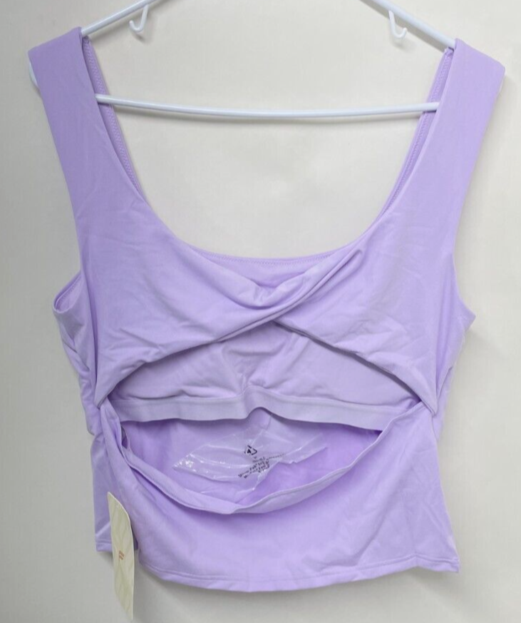 Fabletics Women's XXL Oasis Twist Built In Bra Tank Hazy Iris PureLuxe Lite NWT