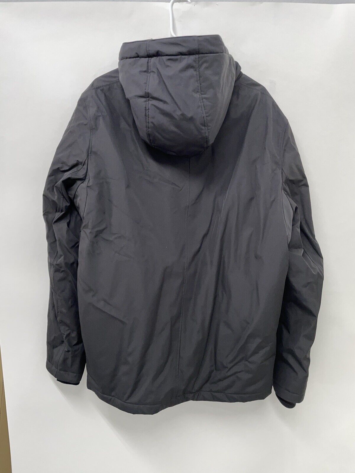 Ted Baker London Mens 7 Black Kinvara Slim Fit Hooded Puffer Jacket Coat Zip Up