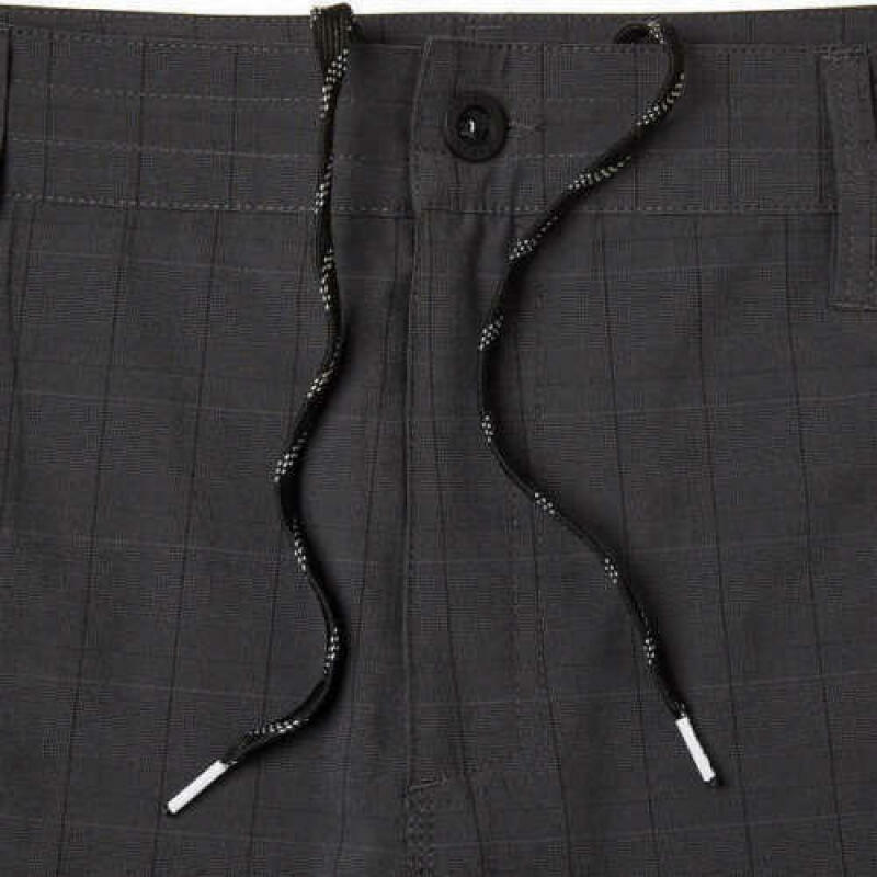 O'Neill Mens 40 Meteorite Gray Plaid Hybrid Quick Drying Stretch Swim Shorts