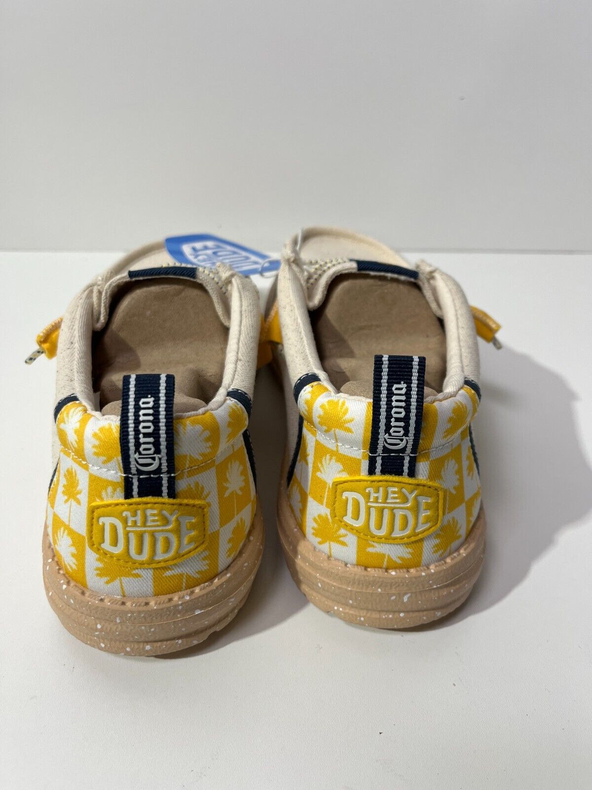 Hey Dude Men's 11 Wally Corona Slip On Casual Shoes Natural White/Tan 42218-1KO
