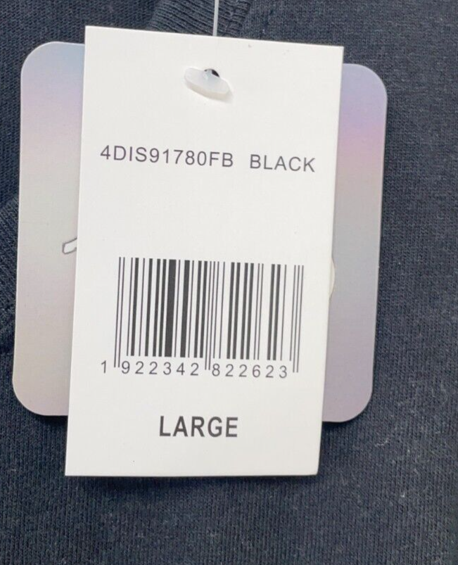 Disney Womens L Retro Icons Graphic Tee Black Short Sleeve T-Shirt Unisex