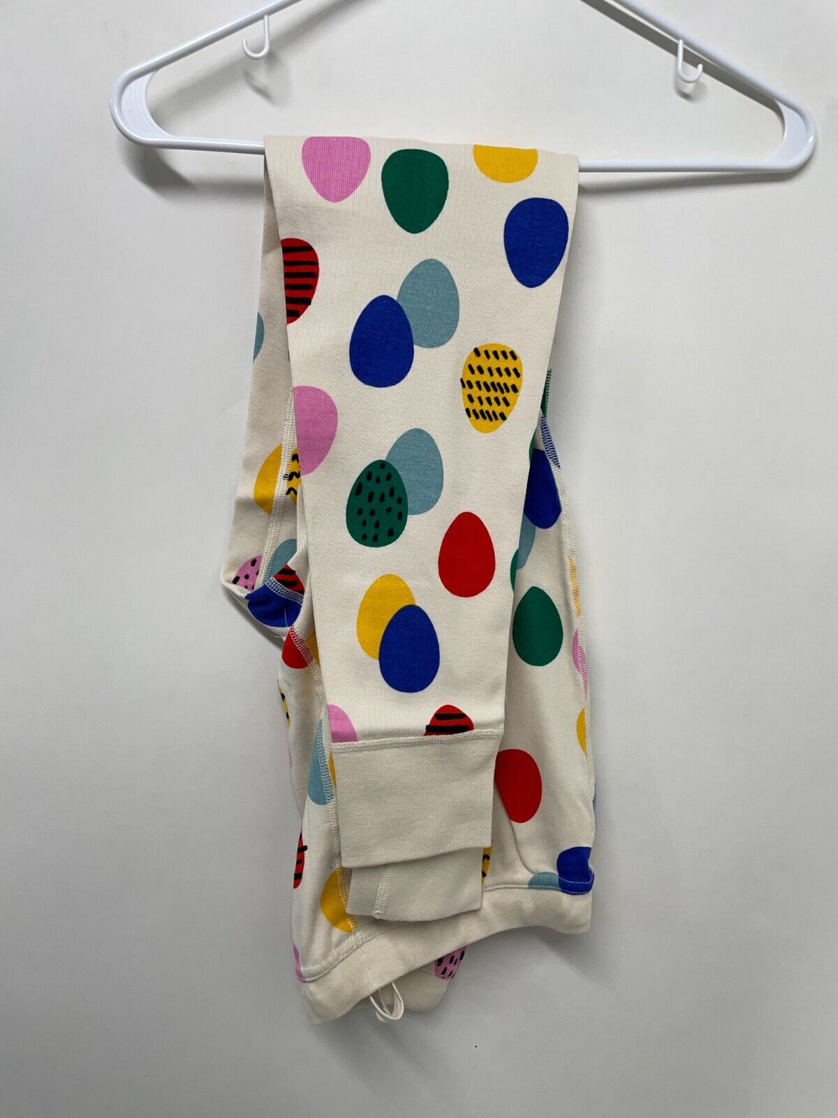 Hanna Andersson Women's XS Long John Pajama Pant & Top 2-Pc Set Easter Eggs NWT