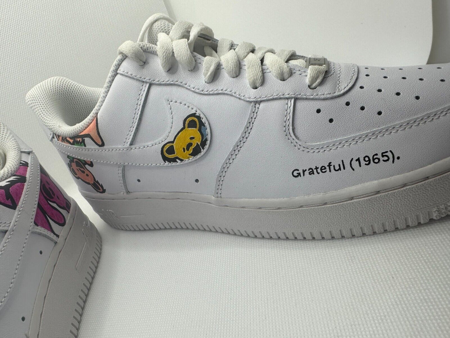 Nike Mens 10 Wmns 11.5 Air Force 1 Dancing Bears Custom Shoes Grateful Dead