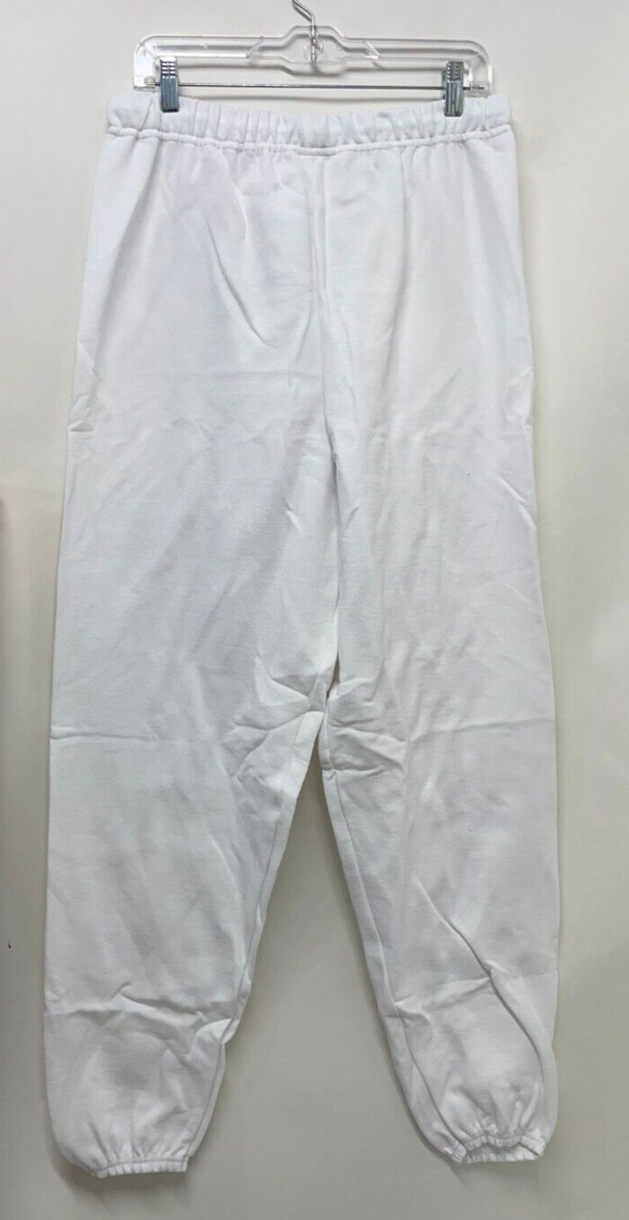 Dua Lipa Adult L Snow Globe Christmas Sweat Pants Joggers White Holiday