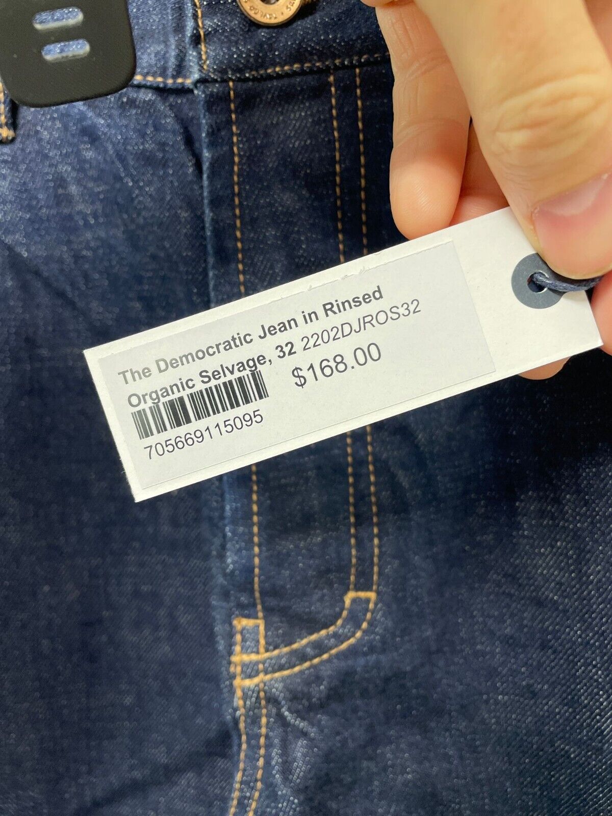 Taylor Stitch Mens 32 The Democratic Pant Denim Jeans Rinsed Organic Selvage