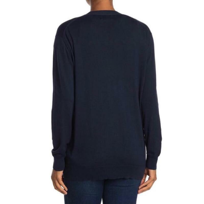 J Crew Womens XXS Navy Polka Dot Polka Dot Boyfriend Cardigan Sweater