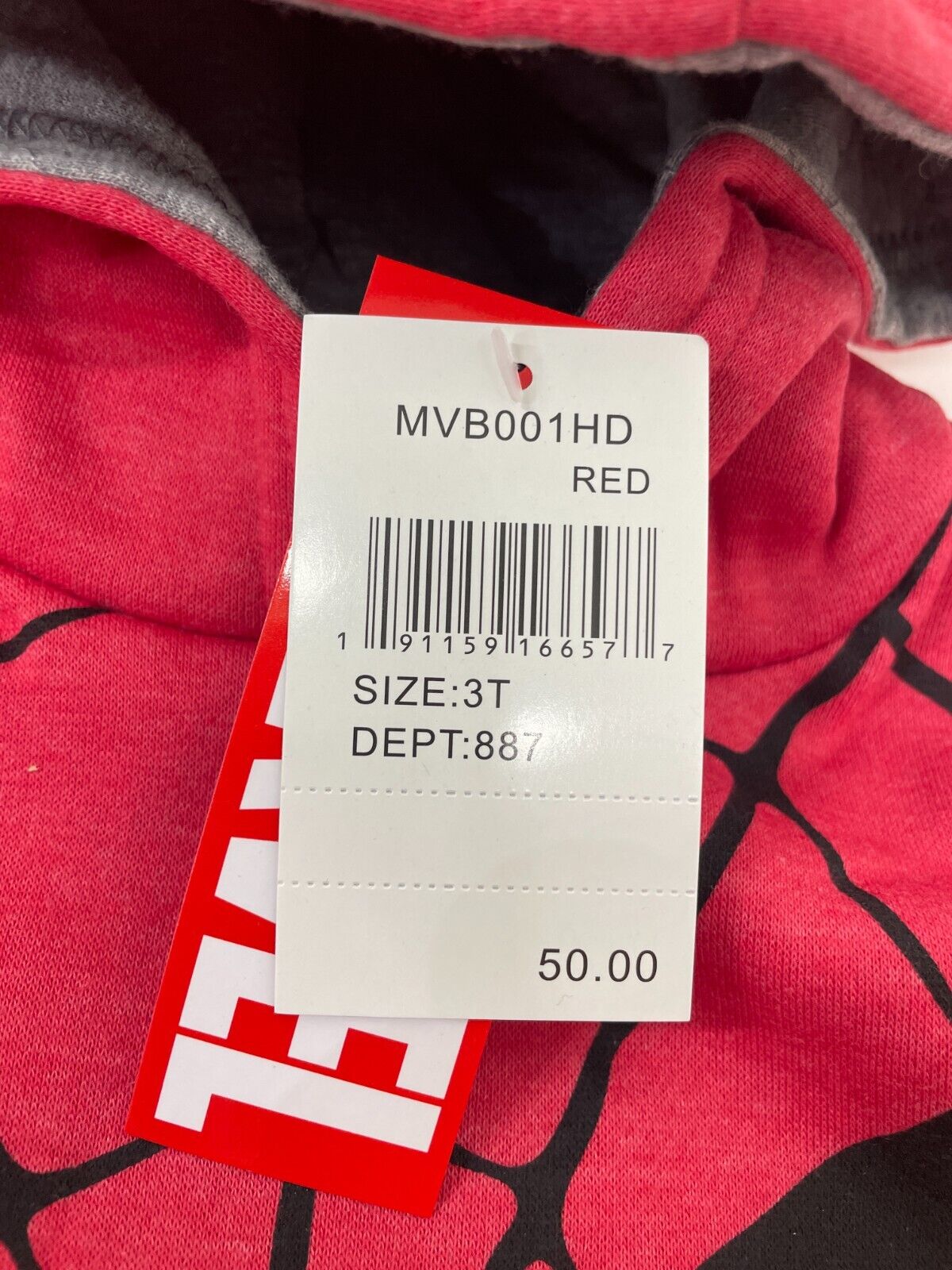 Marvel Toddler 3T Spiderman Simply Amazing Hoodie Jacket Red Black Pullover