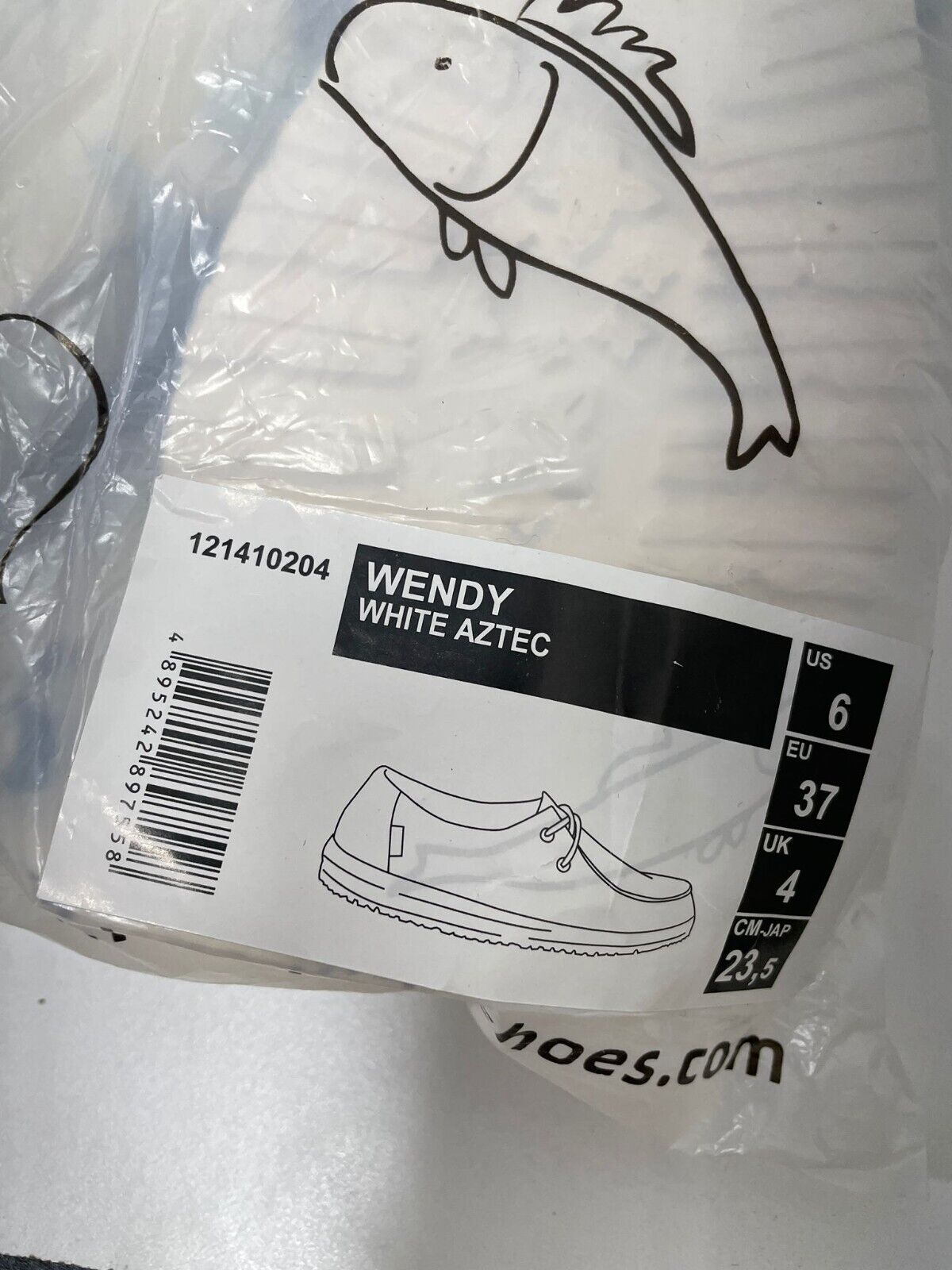 Hey Dude Womens 6 Wendy Loafer Sneaker Shoes White Aztec Southwestern