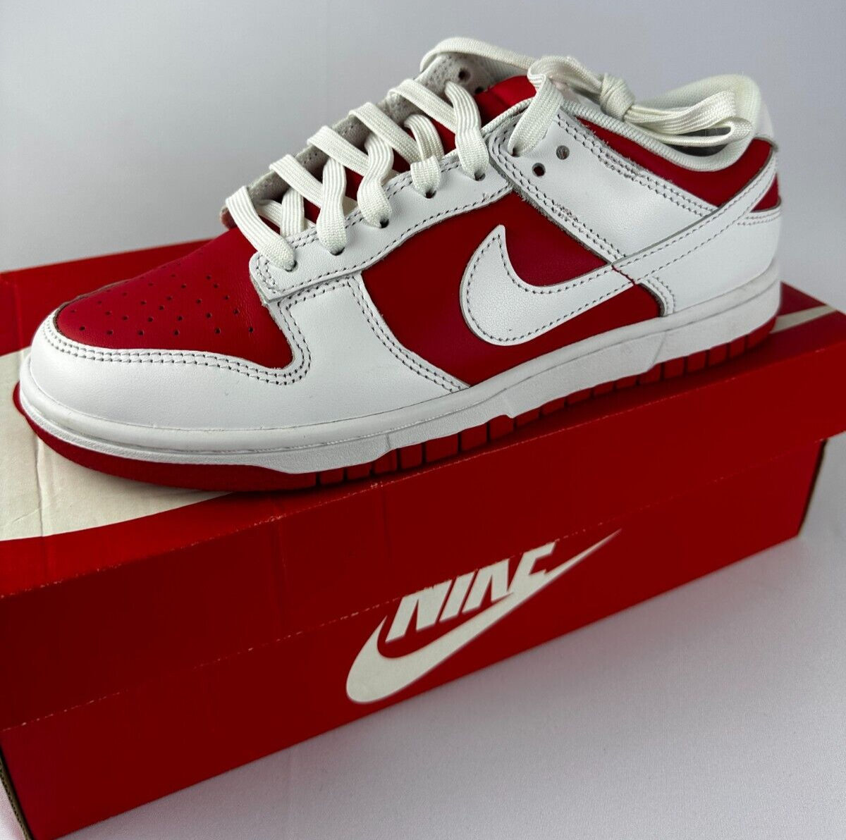 Nike Men's 8 Dunk Low Championship Red Lace Up Casual Sneaker Shoes DD1391 600