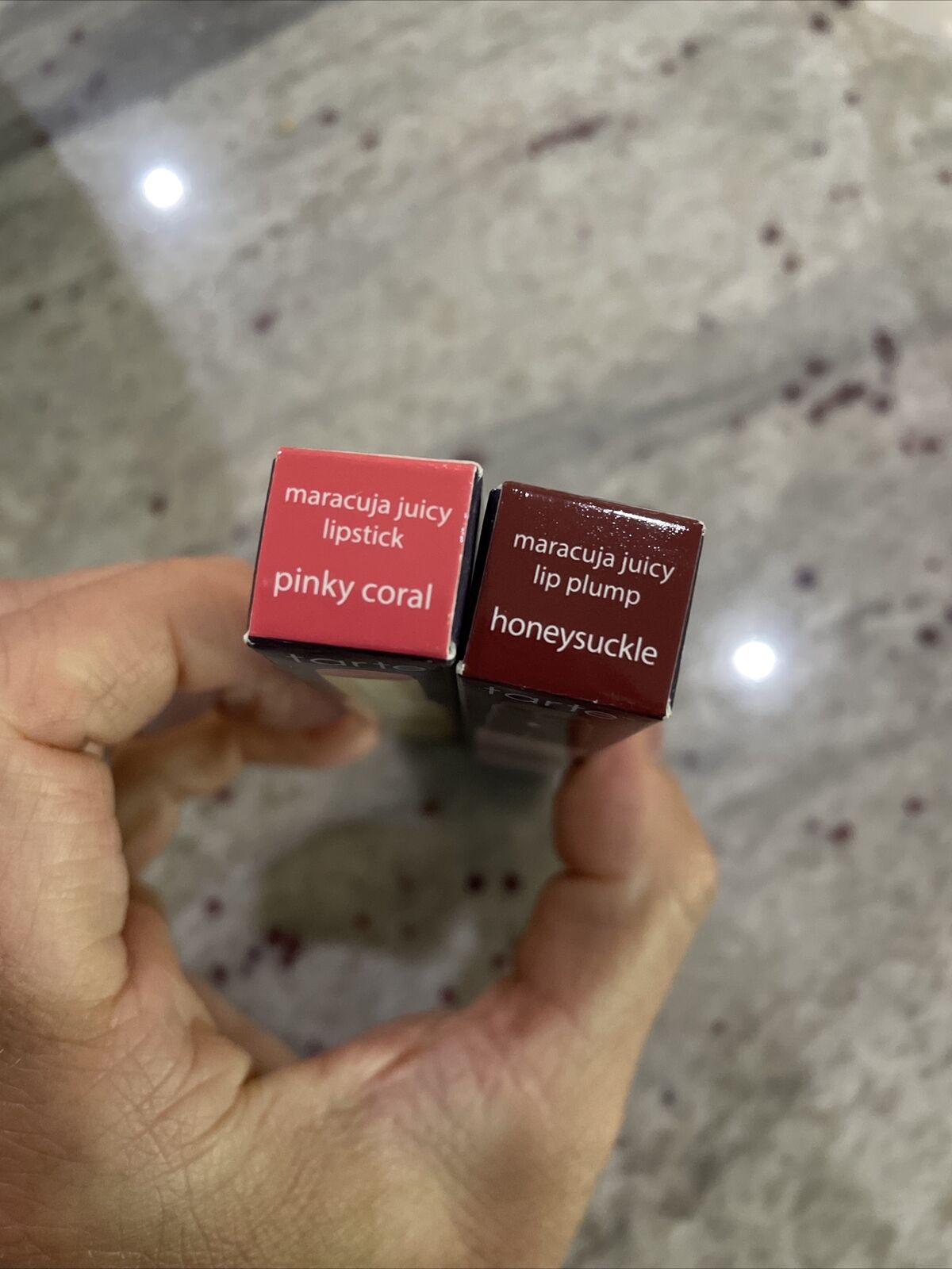 Tarte Lot Of 2 Maracuja Juicy Lip Pinky Coral Honeysuckle 2.7 g / 0.095 oz Gloss