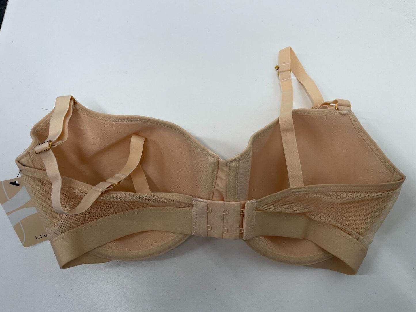 Lively Womens 36DDD The All-Day T-Shirt Bra Beige Underwired Mesh Wing 42666