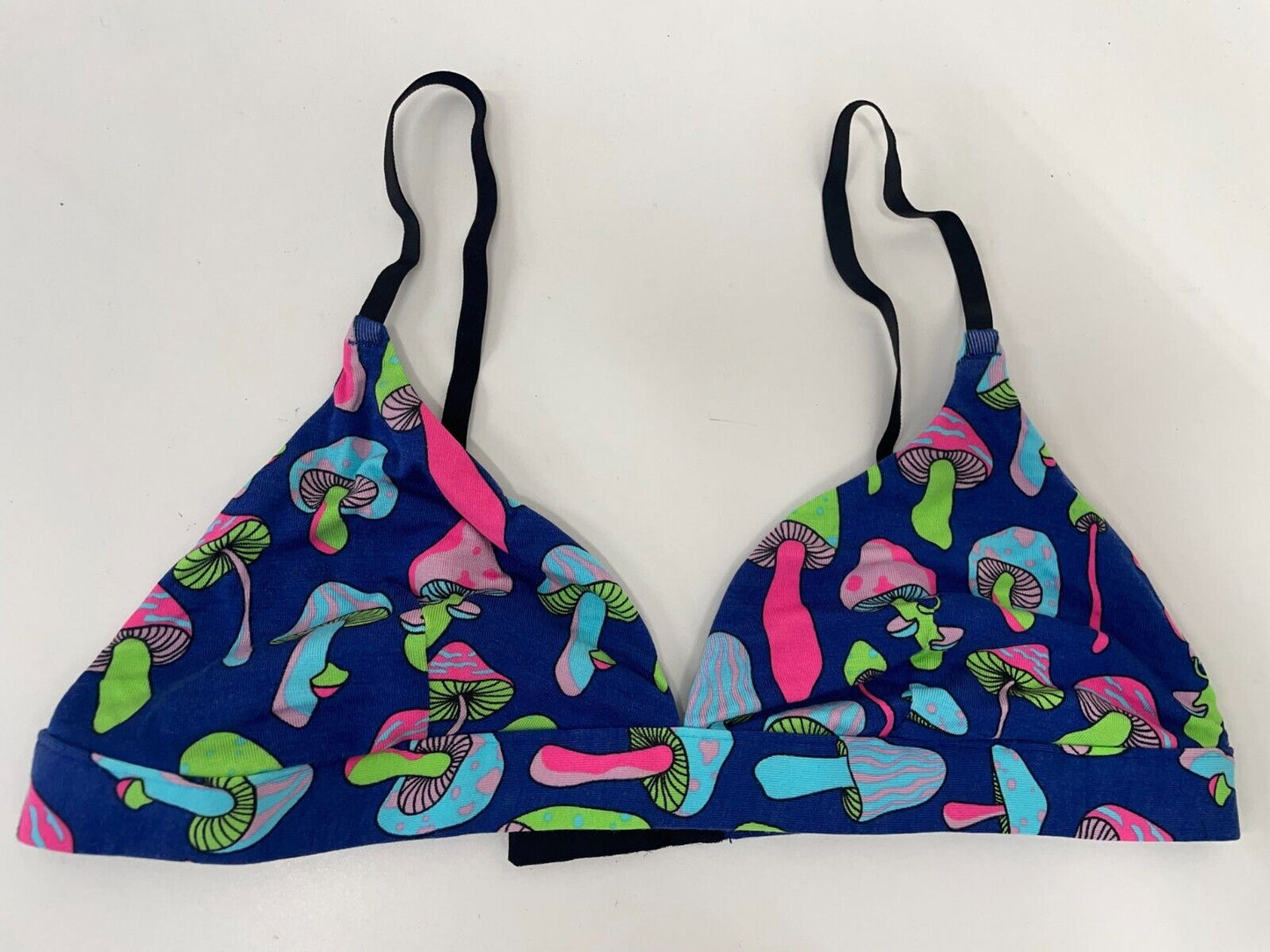 MeUndies Womens M Feel Free Triangle Bralette Get A Shroom Wireless Bra Mushroom