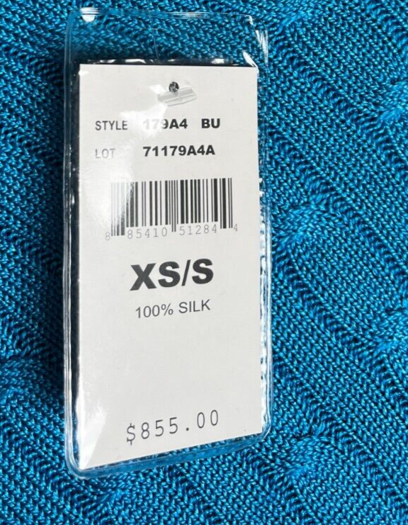 Ralph Lauren Women's XS/S Fringe-Trim Navajo Poncho Shawl Royal Blue Knit 179A4