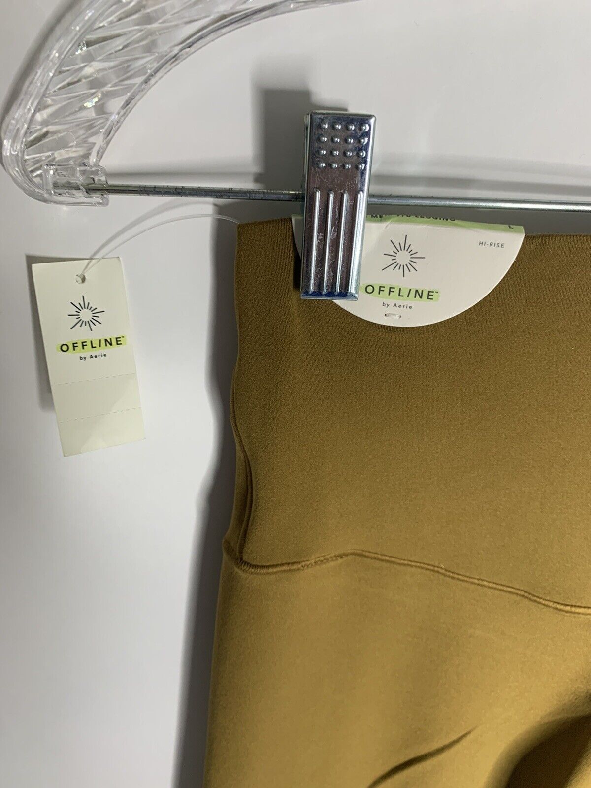 Aerie Offline Womens L Real Me High Waisted Crossover Legging Brown Yoga Pant