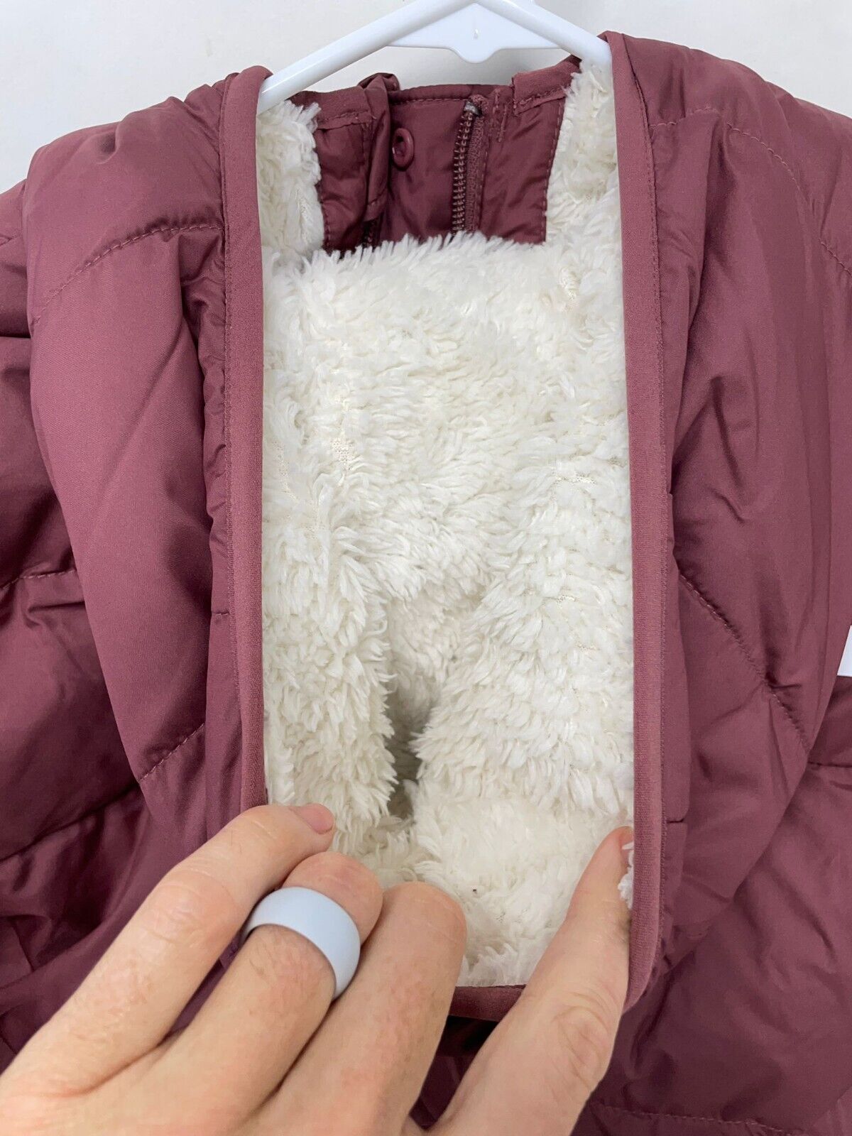 The North Face Girls XL 14/16 North Down Filled Fleece Lined Jacket Parka Mauve