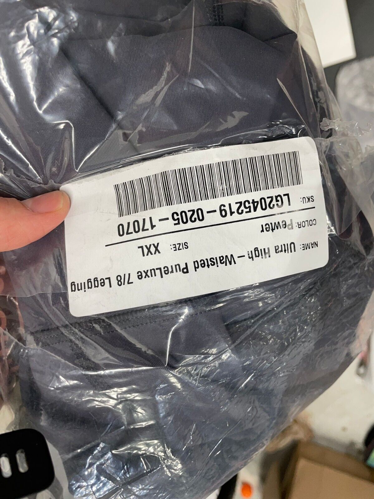 Fabletics Women XXL Ultra High Waisted PureLuxe 7/8 Legging Pewter Gray Pant