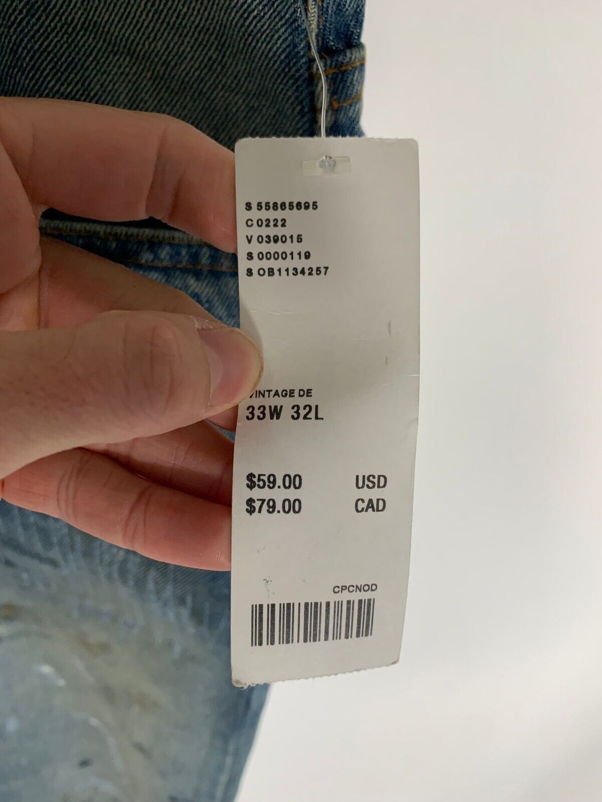 Urban Outfitters Mens 33x32 Dad Slim Taper Fit Jeans Distressed Splatter 33x30