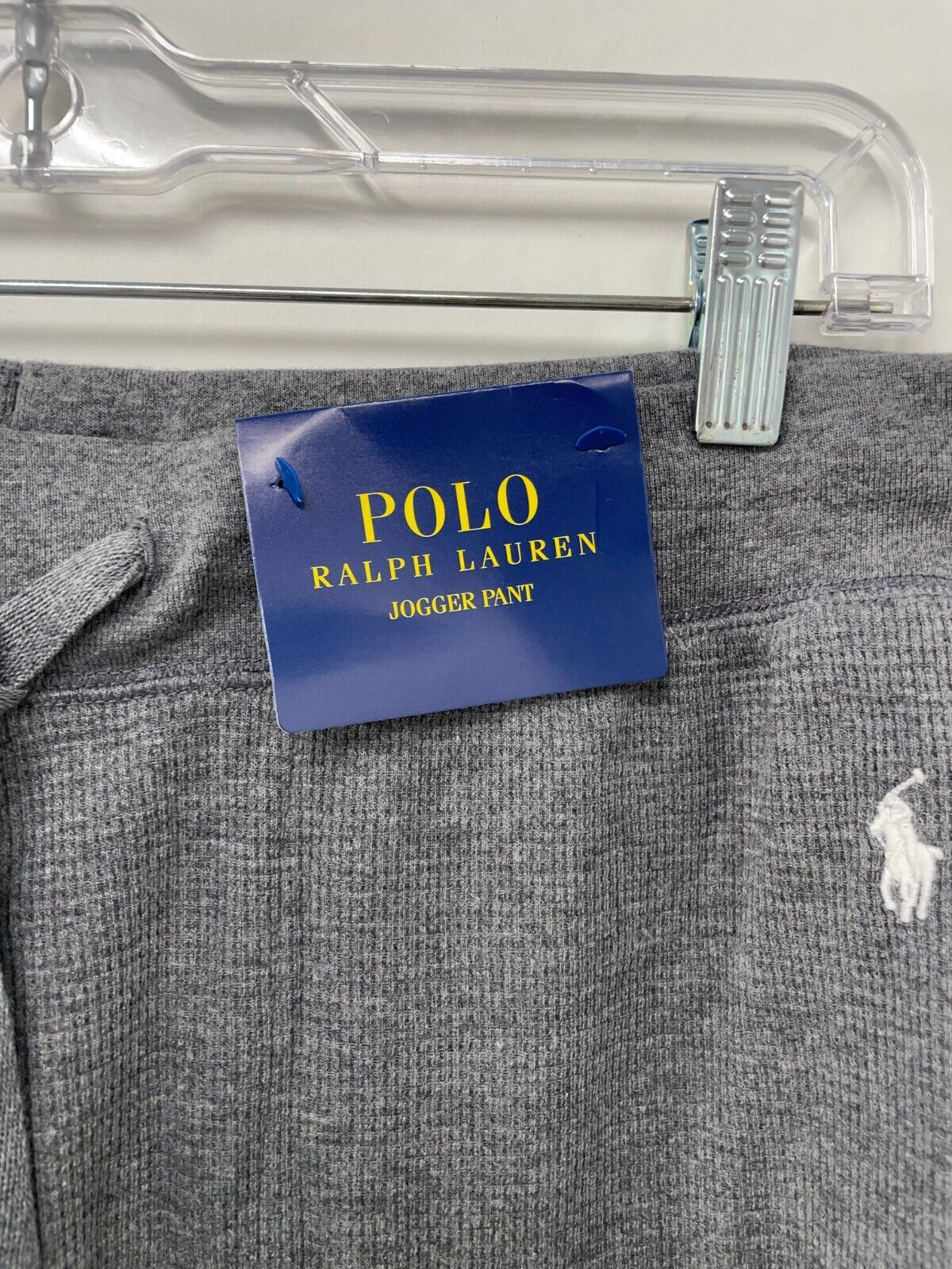 Polo Ralph Lauren Mens L Solid Waffle Knit Thermal Jogger Pajama Pants Charcoal