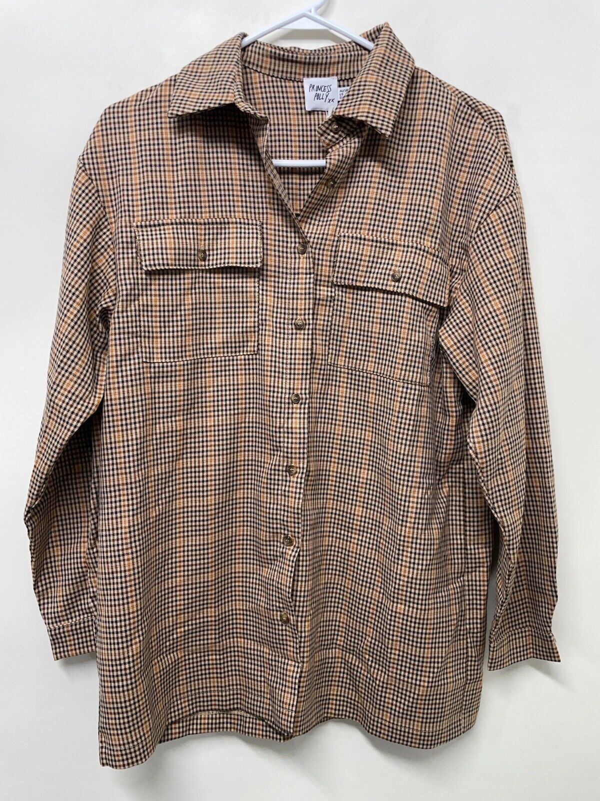 Princess Polly Women's 2 Willa Shirt Multicolor Oversized Button-Up Shirt NWT