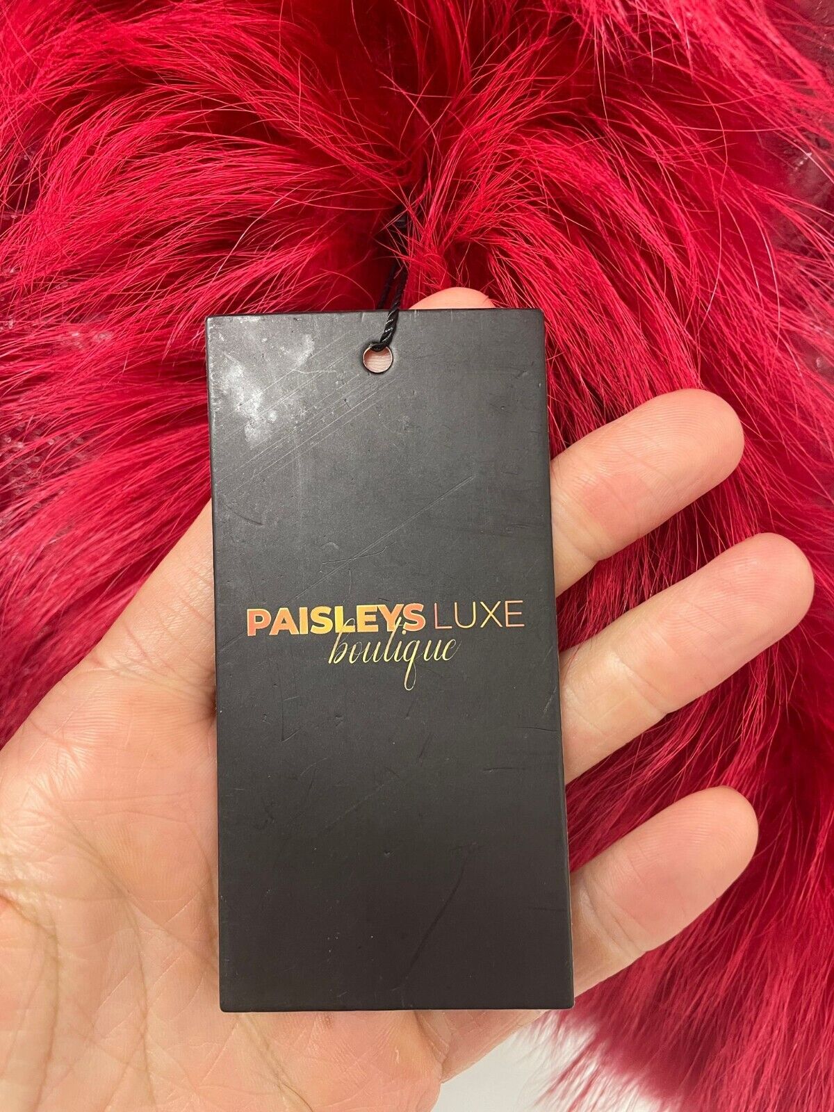 Paisleys Luxe Boutique Womens S Valentine Red Leather Racoon Fur Croc Jacket