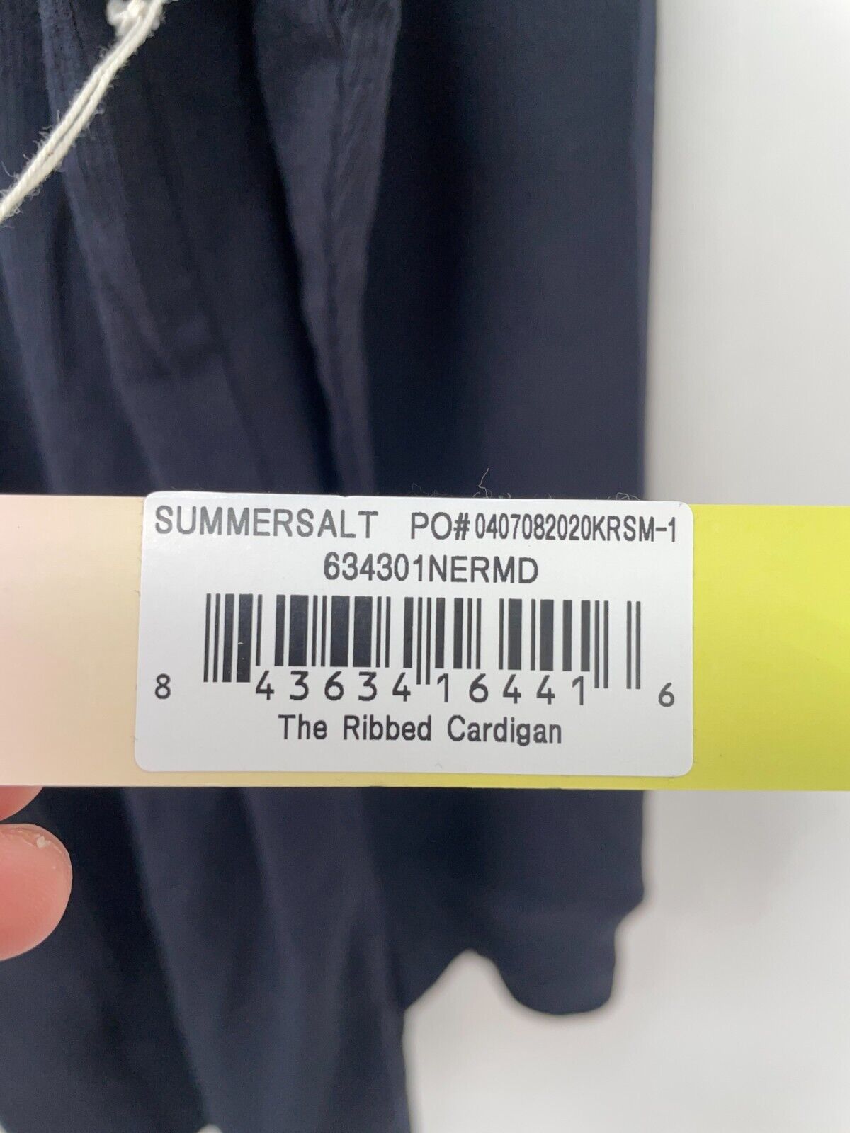 Summersalt Womens M The Softest Ribbed Cardigan Sweater Sea Urchin Open Front