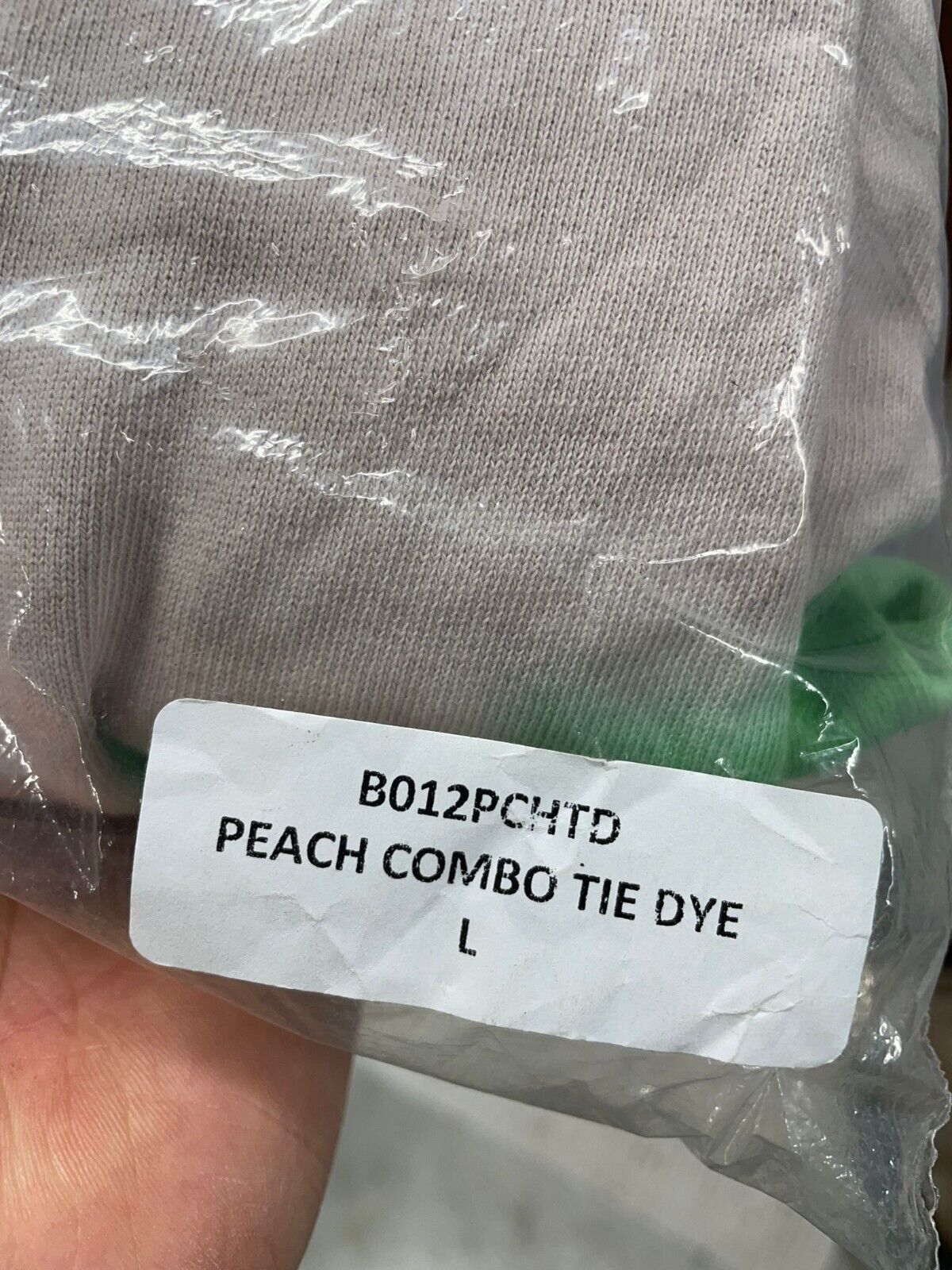 Daydreamer Women L Drawstring Cotton Tie Dye Sweatpants Jogger Pants Peach Combo