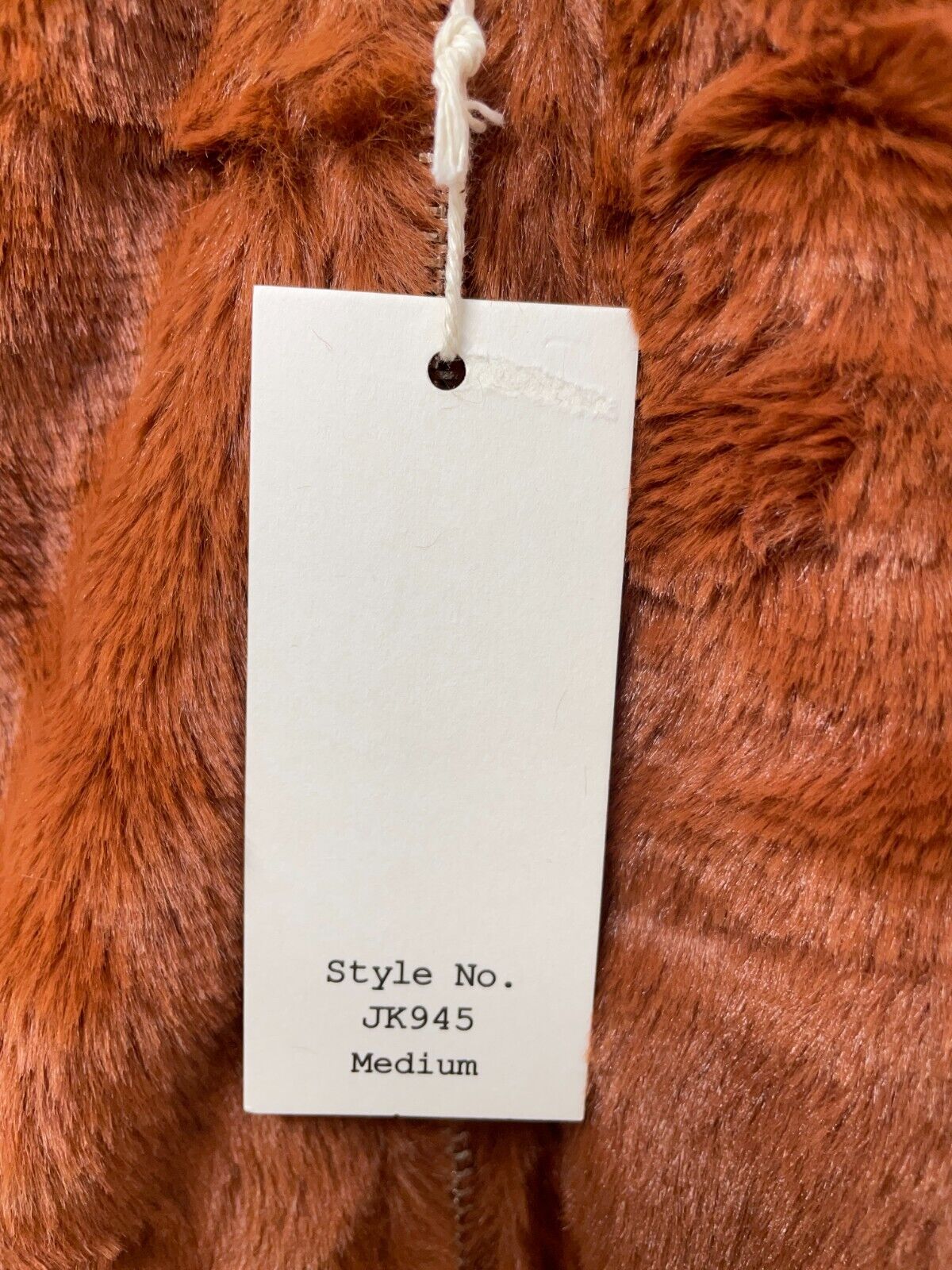 Reflex Womens M Faux Fur Hood Zip Up Jacket Burnout Orange Banded Bomber JK945