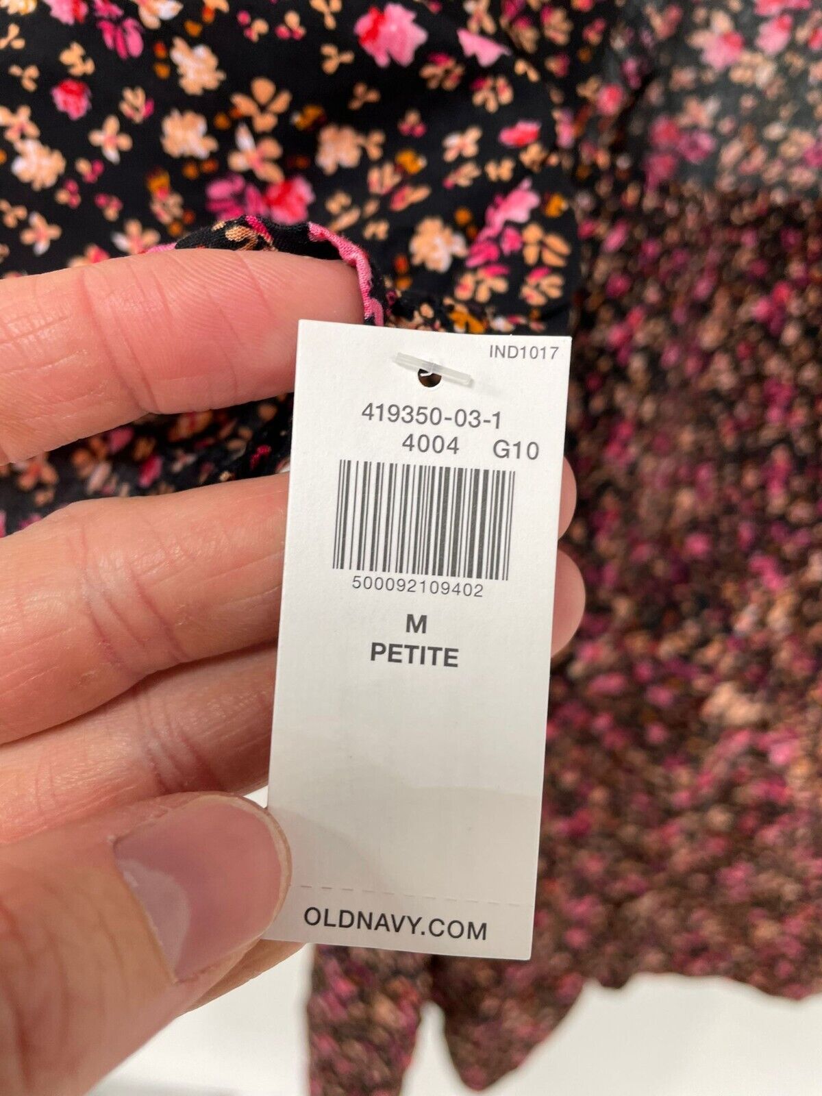 Old Navy Womens PM PPC Short Sleeve Keyhole Back Fit & Flare Dress Floral