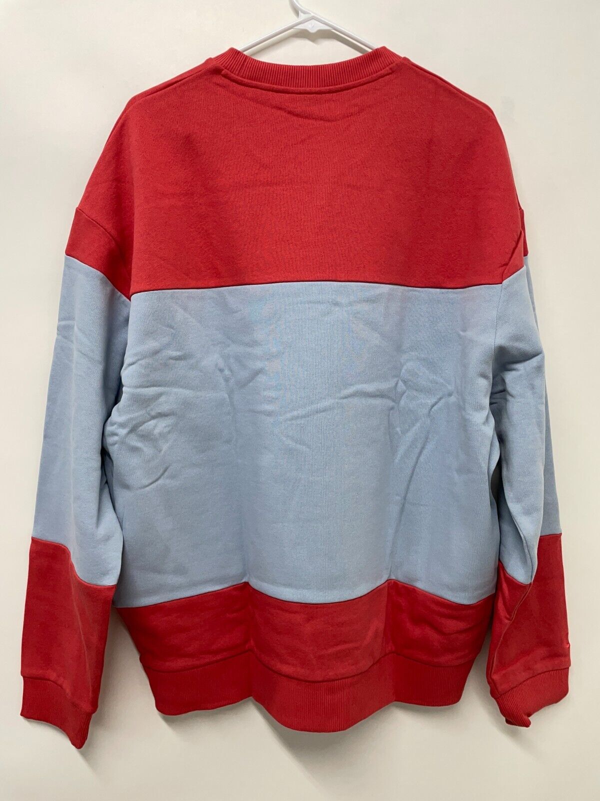 Crooked Tongues Men M Sweatshirt with Logo Detail Multi Red Colorblock 106378677