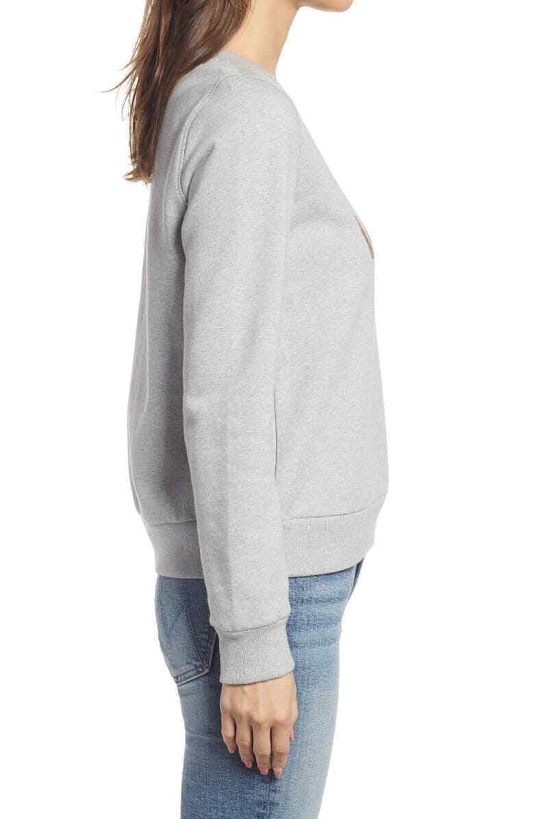 Halogen Womens Heather Grey Wine is my Valentine Crewneck Sweatshirt Nordstrom