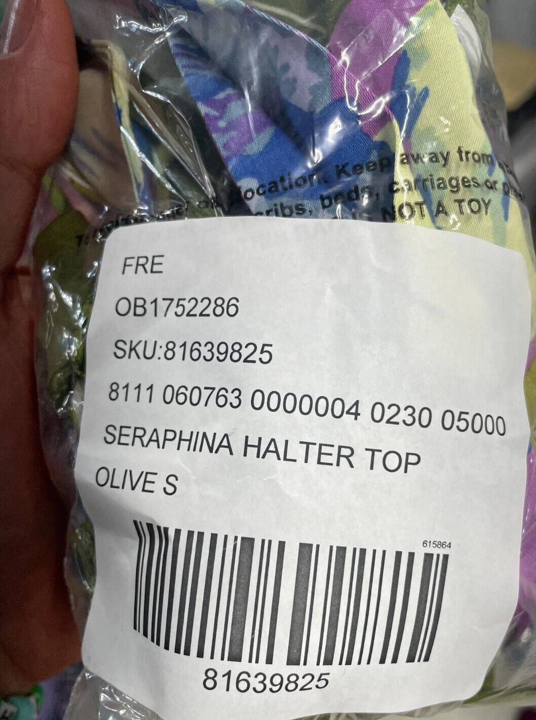 Free People Women S Seraphina Halter Top Bright Olive Combo Crop Backless Floral