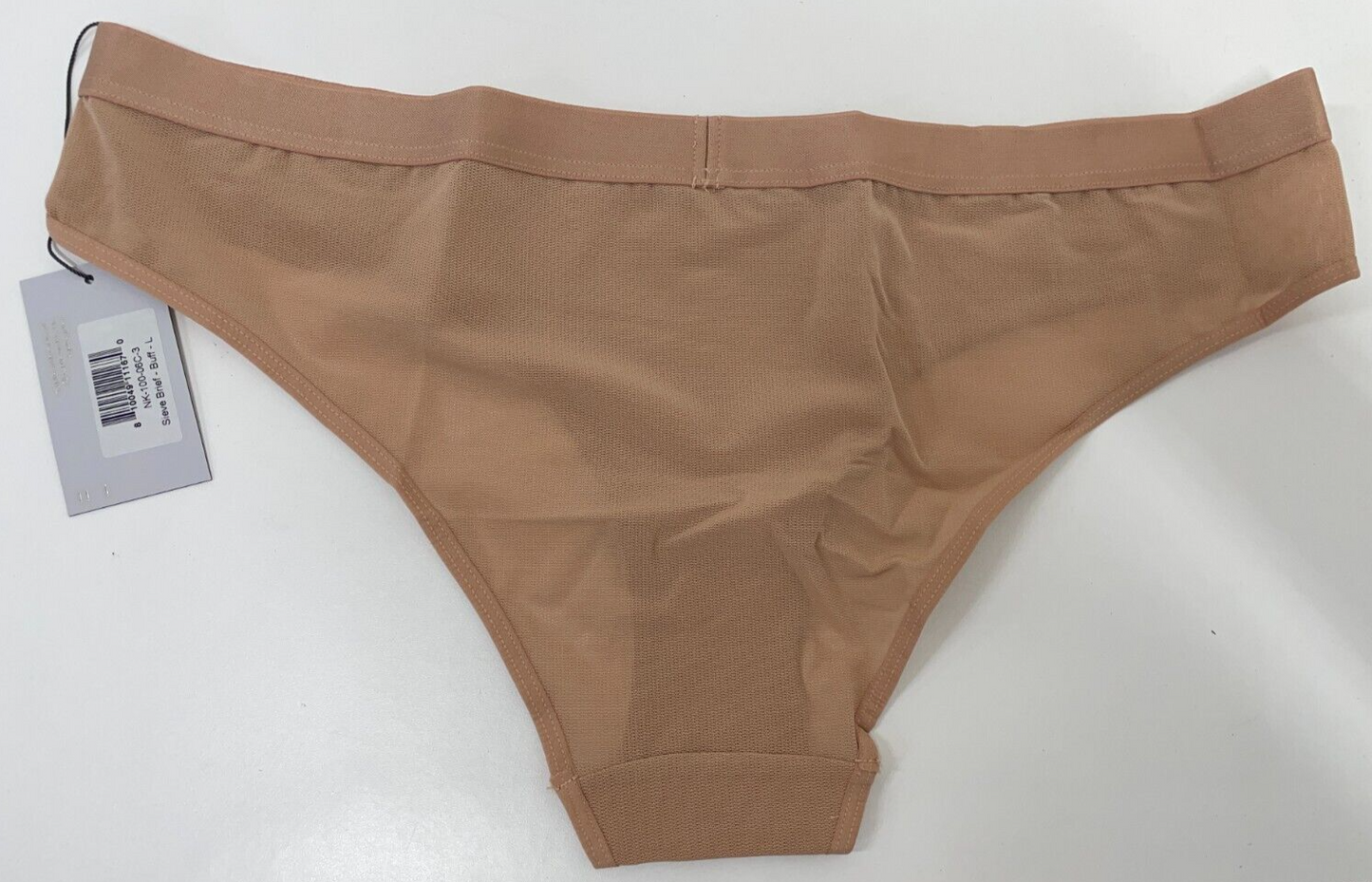 Negative Underwear Womens L Sieve Ultra-Low Rise Brief Panty Nude NK-100-06C-3