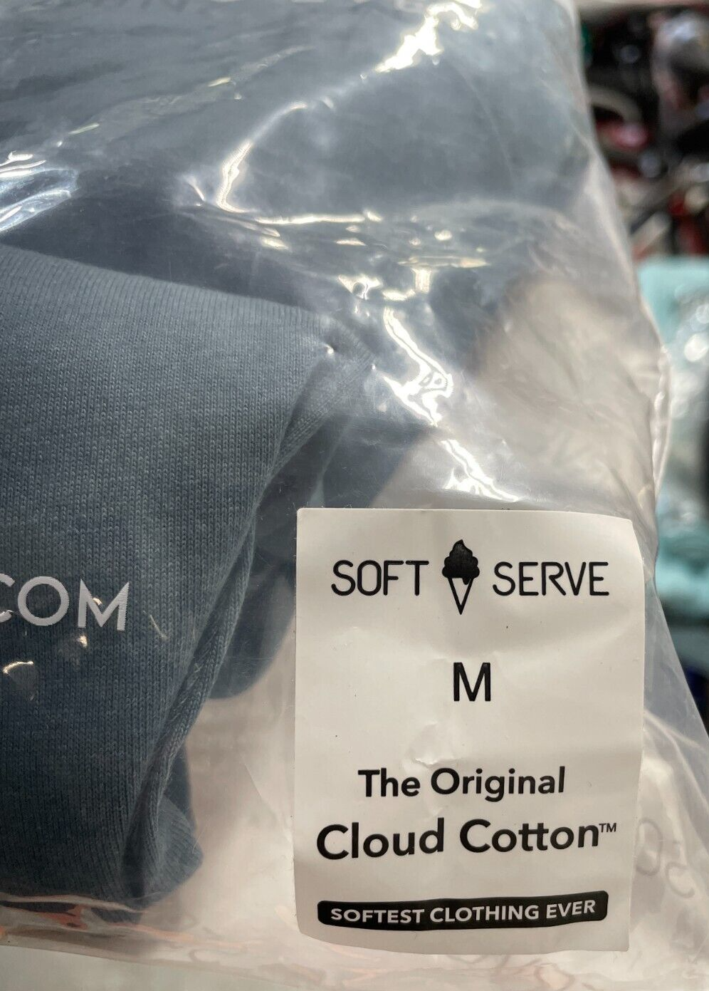 Soft Serve Unisex M Active Cloud Cotton Hoodie Shark Steel Blue Organic Cotton