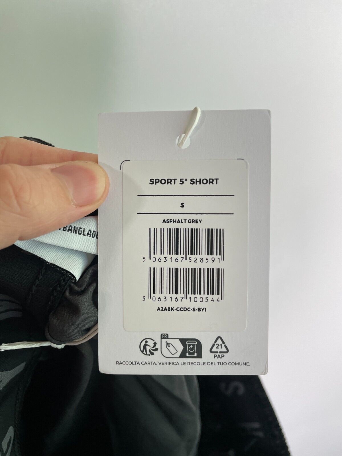 Gymshark Men's S Sport 5" Shorts Asphalt Gray Running Training A2A8K-GCDC